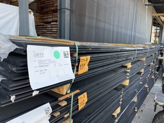 Ca. 55x Douglas Veer en Groef zwart gecoat, 18x145mm, lengte 500cm